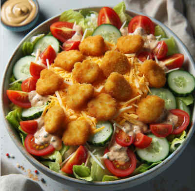 Crispy Chicken Nugget Salad