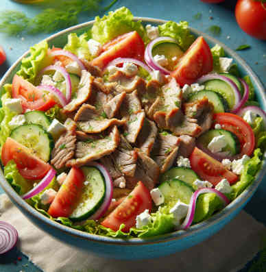 Griechischer Gyros-Salat