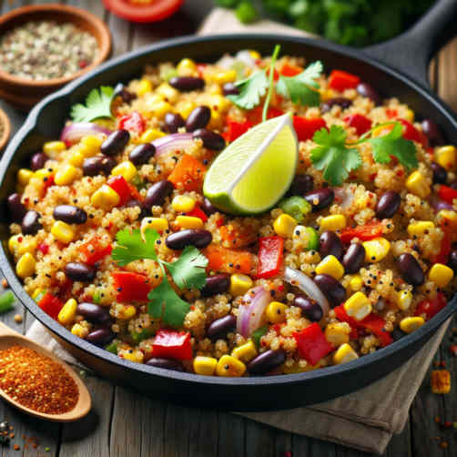 Vegane Mexikanische Quinoa-Pfanne