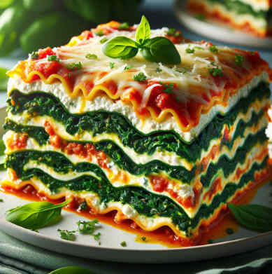 Vegetarische Spinat-Lasagne
