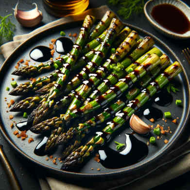 Gegrillter Spargel mit Balsamico-Glasur