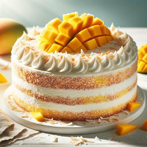 Mango-Kokos-Torte