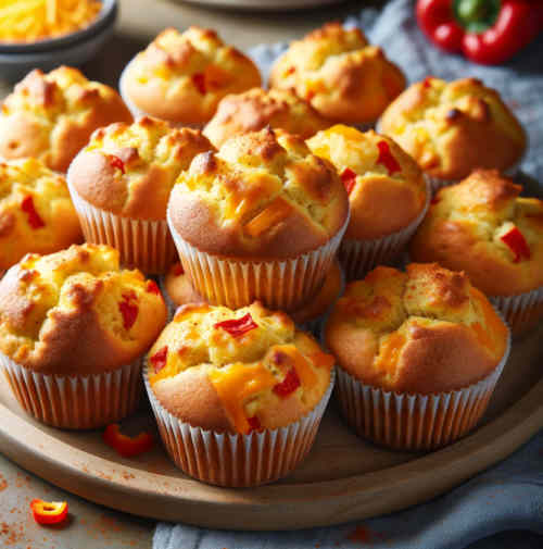 Pikante Kse-Paprika-Muffins