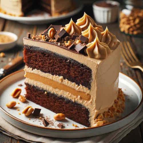 Veganer Erdnussbutter-Schokoladenkuchen